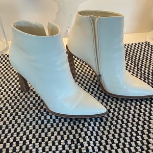 Vince Camuto white booties